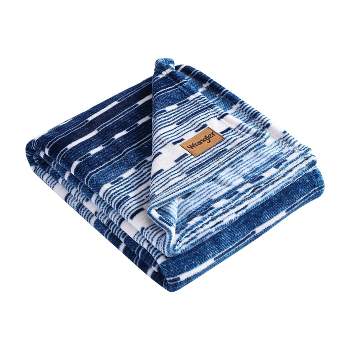 50"x60" Logan Stripe Reversible Throw Blanket Blue - Wrangler