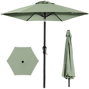 Best Choice Products 10ft Outdoor Steel Market Patio Umbrella w/ Crank, Tilt Push Button, 6 Ribs - 1 of 4