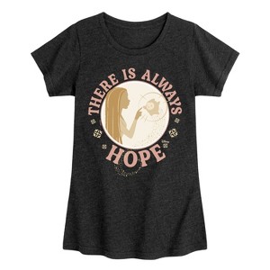 Girls' - Disney - There Is Always Hope Fitted Short Sleeve Graphic T-Shirt - 1 of 4