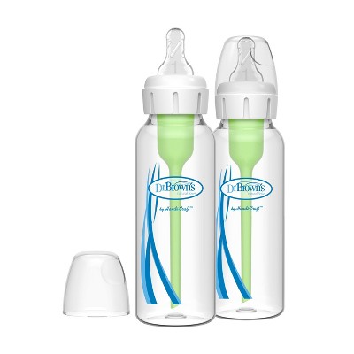 Dr. Brown's Options+ Glass Anti-Colic Baby Bottle - 8oz/2pk