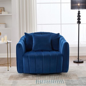 NicBex Oversized 360 Degrees Swivel Accent Barrel Chair with 3 Pillows, Cozy Sofa Armchair for Living Room, Bedroom - 1 of 4