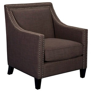 Elkin Accent Chair with Chrome Nailheads Charcoal - Picket House Furnishings , Grey