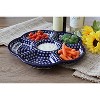 Blue Rose Polish Pottery 1956 Zaklady Chip &Dip Tray - 2 of 3