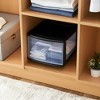 Homz 2 Pack Storage Cart, Medium 1 Drawer Plastic Rolling Container for Home and Office Organization, Black Frame with Clear Drawer - 3 of 4
