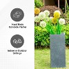 Rosemead Home & Garden, Inc. 24" x 11" Rectangular Kante Lightweight Modern Tall Outdoor Planter Charcoal - 4 of 4