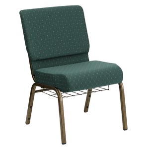 Riverstone Furniture Collection Dot Fabric Church Chair Green