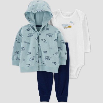 Carter's Just One You® Baby Boys' Construction North Top & Bottom Set - Blue 6M