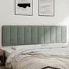 vidaXL Headboard Cushion Bedroom Hanging Upholstered Pillow Headboard Velvet - Light Gray 72" - 2 of 4