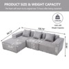 NicBex Modular Sectional Sofa,L-Shape Upholstered Cloud Couch with 3 Pillows for Living Room,Apartment,Office,Gray - 2 of 3