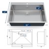Coucheta Topmount Workstation Sinks - 16 Gauge Stainless Steel in 30 to 36 inch Sizes, Single Bowl with/Ledge & Accessories - 2 of 4
