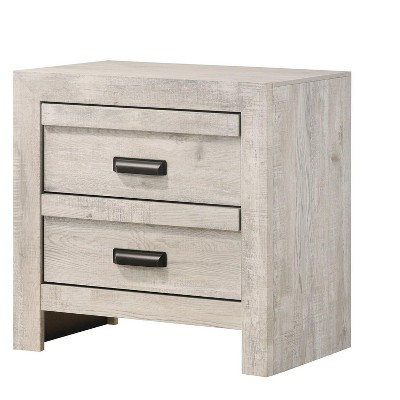 NicBex Nightstand with Drawers,Modern Side Table with Pulls and Wood Frame,Bedside Table for Bedroom,Living Room