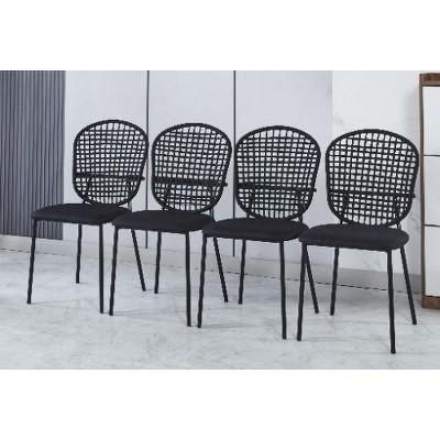 Kumasinova 4-Peice Modern Dining  Chairs, Comfortable Upholstered Sennit Chair, Durable Kitchen Chairs for Dining Room, Stylish Dining Room Chairs
