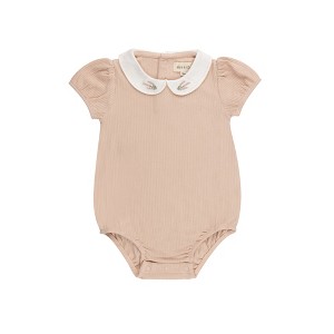 Ely's & Co. - Baby Romper - Organic Cotton Embroidered Collar Collection - 1 of 4