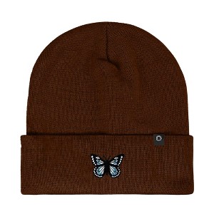 Dalix Butterfly Embroidered Beanie Insect Warm Winter Knit Hat for Women - 1 of 4