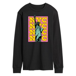 Men's - Instant Message - NYC Statue Of Liberty Long Sleeve Graphic T-Shirt - 1 of 4