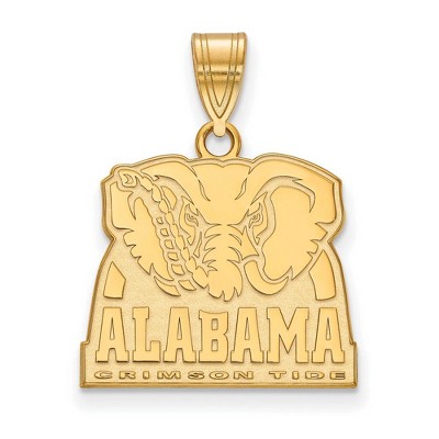 Black Bow Jewelry 14k Yellow Gold Alabama Crimson Tide NCAA Medium Pendant