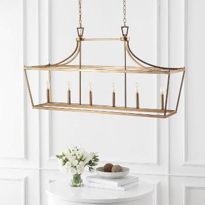 Aroris Gold 6-Light Contemporary Glass Pendant