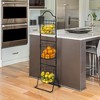 Sorbus 3-Tier Oval Shaped Wire Market Basket Stand - for Fruit, Vegetables, Toiletries, Household Items, and More - 2 of 4