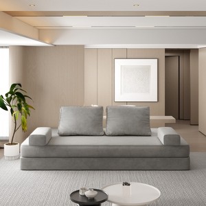 Hrinhom 86.6"W Multifunctional Convertible Sofa Bed,Modern Sofa Couch With Pillows - 1 of 4