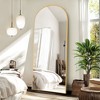 CENGHU Freestanding Mirror Arched Floor Mirror Large Standing Mirror Aluminum Alloy Frame Oversized Mirror Full Length for Living Room Bedroom - 3 of 4