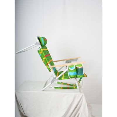 PAGED Portable Backpack Chair Folding Patio Sun Tanning Chair with 5-Position Reclining Back for Camping, Garden, Beach, Patio