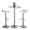 3-Piece Bar Height Dining Set with Adjustable Table and 2 Upholstered Stools - 2 of 4