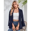 Casual Blazer Jackets for Women Long Sleeve Open Front Button Work Office Suit Jacket with Pockets - 4 of 4