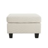 CAVINAS Plush Upholstered Ottoman Bench, Ottoman Foot Rest, Bedroom End Bench, Entryway Padded Footstool with Birch Wood Legs - 2 of 4