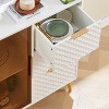 Vynxaria Storage Drawers - Elegant White Chest with Geometric Design and Glass Doors - 4 of 4