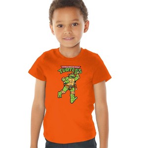 Toddler Boys' Teenage Mutant Ninja Turtles Retro Mikey Toddler Tee - 1 of 4