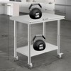 36x24x35 Inch Stainless Steel Table, NSF Heavy Duty Worktable with Adjustable Undershelf, Commercial Metal Table for Kitchen,36*24 with 4 casters - 4 of 4