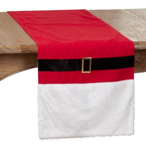 Saro Lifestyle Santa Belt Runner, Red, 16