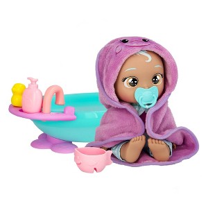 Cry Babies Newborn My First Bath Dana Baby Doll 6pc Set w/ Bath Tub - 1 of 4
