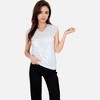 Anna-Kaci Women's Sequin V-Neck Top with Cap Sleeves and Relaxed Fit - 4 of 4