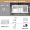 27 in. Drop-in/Undermount Single Bowl Granite Composite Kitchen Sink in Matte White Workstation Sink with Accessories - 3 of 4