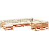 vidaXL Outdoor Patio Sofa Set - 10 Piece Modular Pine Wood Furniture with Cushions, Weather-Resistant for Garden/Terrace - 2 of 4