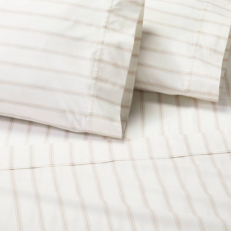 Cotton Percale Tick Stripe Sheet Set - Hearth & Hand™ with Magnolia, 1 of 4