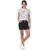 Rekucci Secret Figure Women's Slimming Pull-On Jean Shorts with Snap Waist and Pockets – Summer Casual - 4 of 4