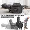 Oversized Power Lift Recliner Chair with Dual Motor and Infinite Position, Faux Leather Massage Recliner with Heat and Cup Holders-Koiai - 4 of 4