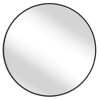Round Mirror, Bathroom Mirror for Wall, Metal Frame, Easy to Install Ink Black - 2 of 4