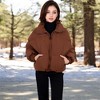 Anna-Kaci Women's Oversized Quilted Puffer Jacket with Zipper Front and Ribbed Cuffs - 2 of 4