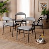 Baxton Studio 4pc Orrin Fabric and Metal Dining Chair Set Gray/Black - 4 of 4