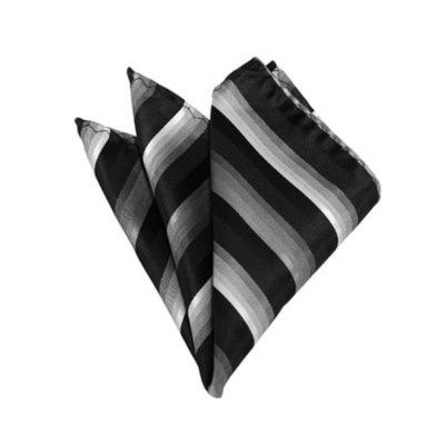 TheDapperTie - Men's Stripe Woven 10 Inch x 10 Inch Pocket Squares Handkerchief