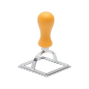 Unique Bargains Cookie Cutters Triangle Biscuit Mould Hand Wash Zinc Alloy Plastic Yellow Silver Tone 1Pc - 1 of 4