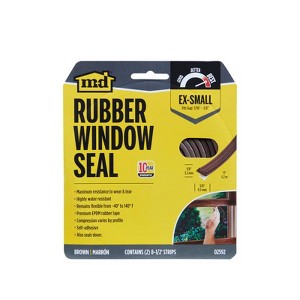 M-D - Rubber - Weather Stripping Tape For Doors and Windows - Ex-Small - Brown - 17 ft. - 1 of 1