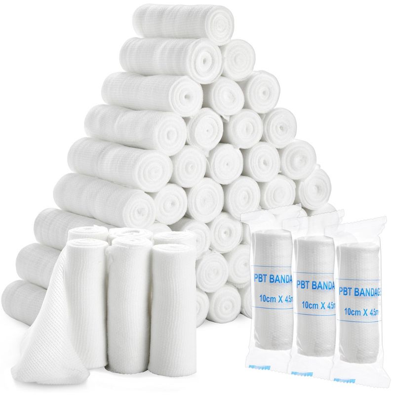 Juvale 48 Pack Gauze Bandage Roll, Medical Sterile Stretch Wrap for First Aid Wound Care, 4 in x 8 Ft, 1 of 10