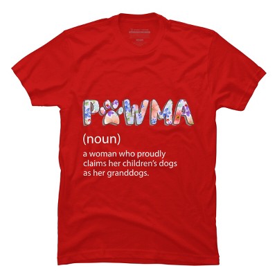 Men's Design By Humans Grandmother Loves Grandogs Pawma By littlesenh1 T-Shirt