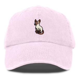 Dalix Siamese Cat Embroidered Cotton Dad Hat Adjustable Casual Baseball Cap for Cat Lovers Womens - 1 of 4