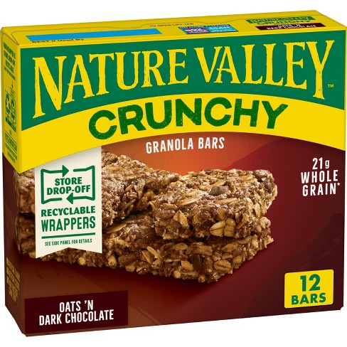 Nature Valley Crunchy Oats N Dark Chocolate Granola Bars 6ct Target