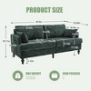 CAVINAS Chenille Sofa Bed with LED light and USB Charging Port,Upholstered Loveseat Sofa with Storage Bag for Living Room,Bedroom - 3 of 4